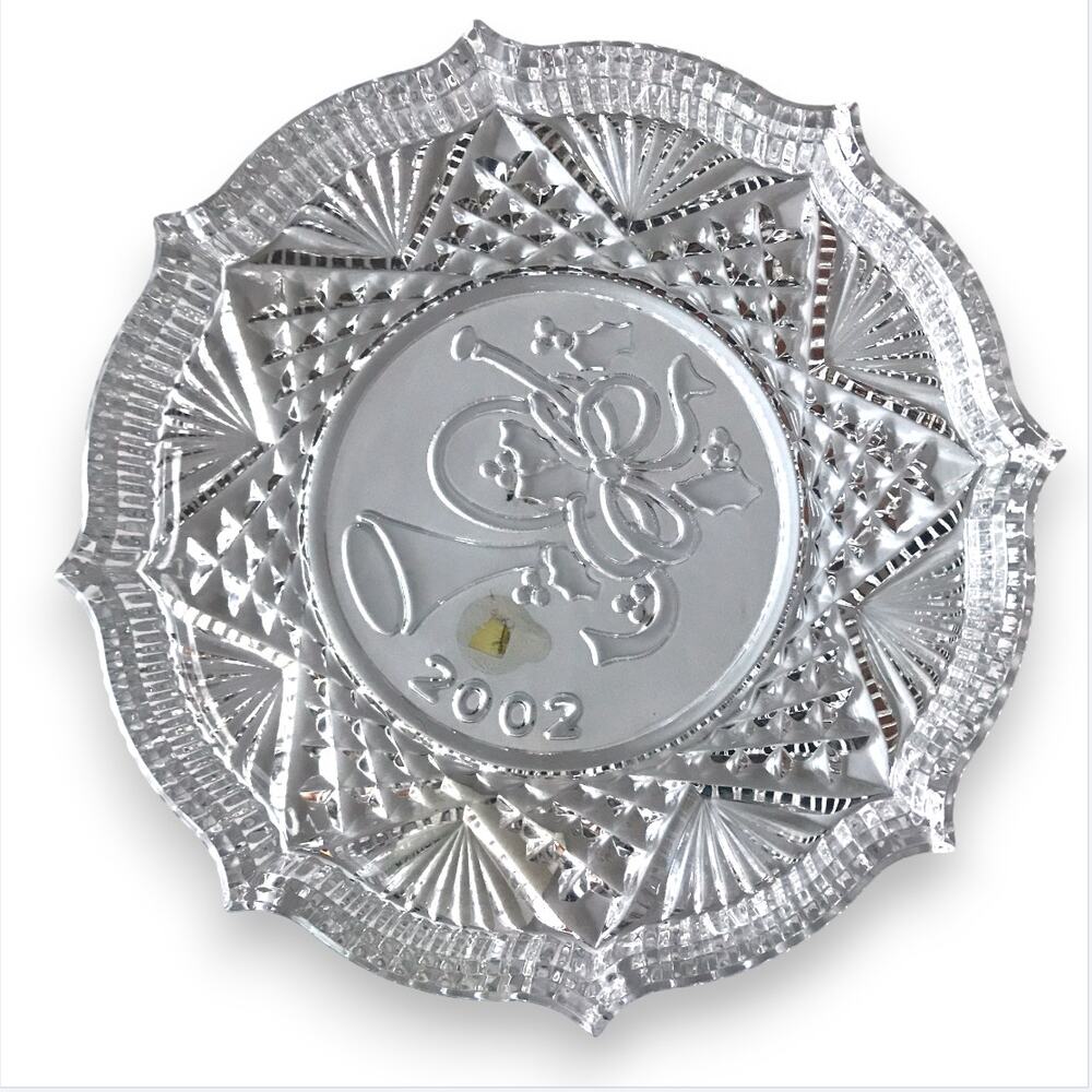 Waterford Crystal 2002 "Deck the Halls" Plate, Tray - box is damaged!